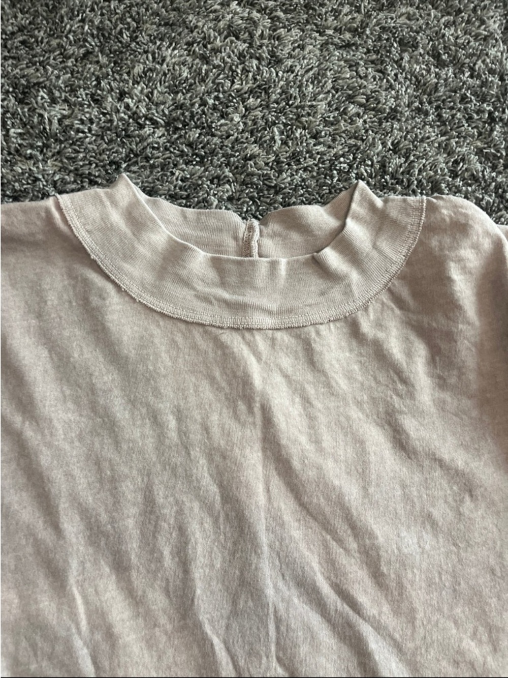 We The Free Free People Be Free Tee Taupe Tan Oversized Long Sleeve Top - XL - Picture 7 of 8